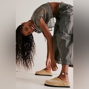 Free People Milo Everyday Mule Oyster Suede Size 40